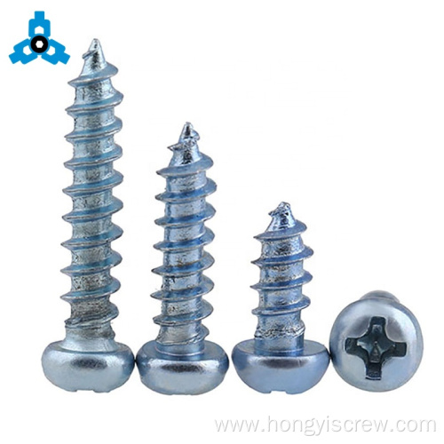 4 Bule zinc Phillips Pan Head Self-Tapping Screws